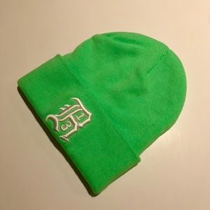 R13 Neon Green Logo Beanie